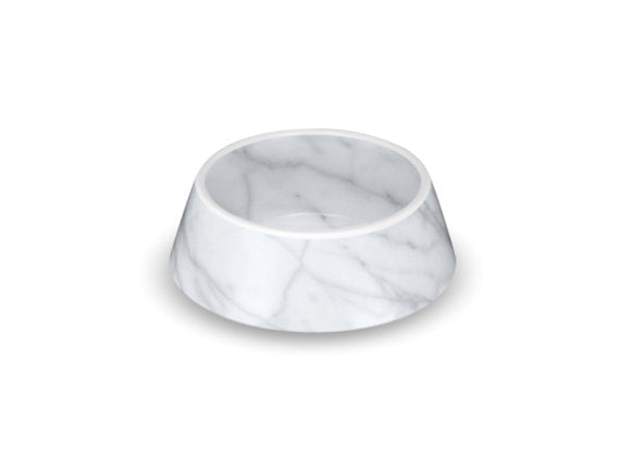 Vand- og madskål - Carrara marble